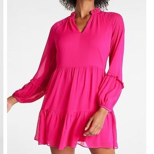 Express Tiered Trapeze Dress